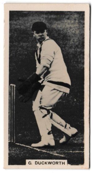 Millhoff - 'Famous Test Cricketers' (1928) - Card #18 - G. Duckworth (Lancashire)