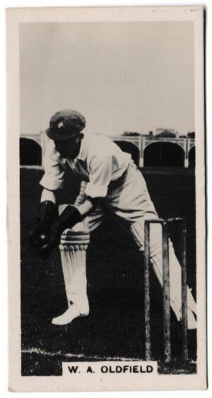 Millhoff - 'Famous Test Cricketers' (1928) - Card #25 - W.A. Oldfield (New South Wales) Millhoff - 'Famous Test Cricketers' (1928) - Card #25 - W.A. Oldfield (New South Wales)