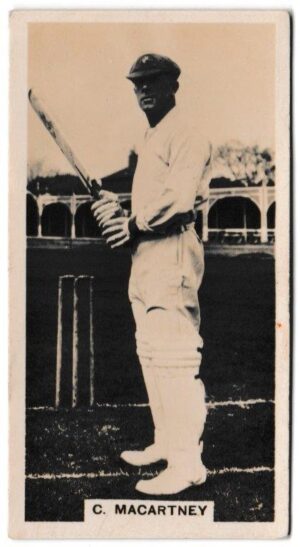 Millhoff - 'Famous Test Cricketers' (1928) - Card #27 - C.G. Macartney (New South Wales) Millhoff - 'Famous Test Cricketers' (1928) - Card #27 - C.G. Macartney (New South Wales)