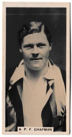 Millhoff - 'Famous Test Cricketers' (1928) - Card #3 - A.P.F. Chapman (Kent)