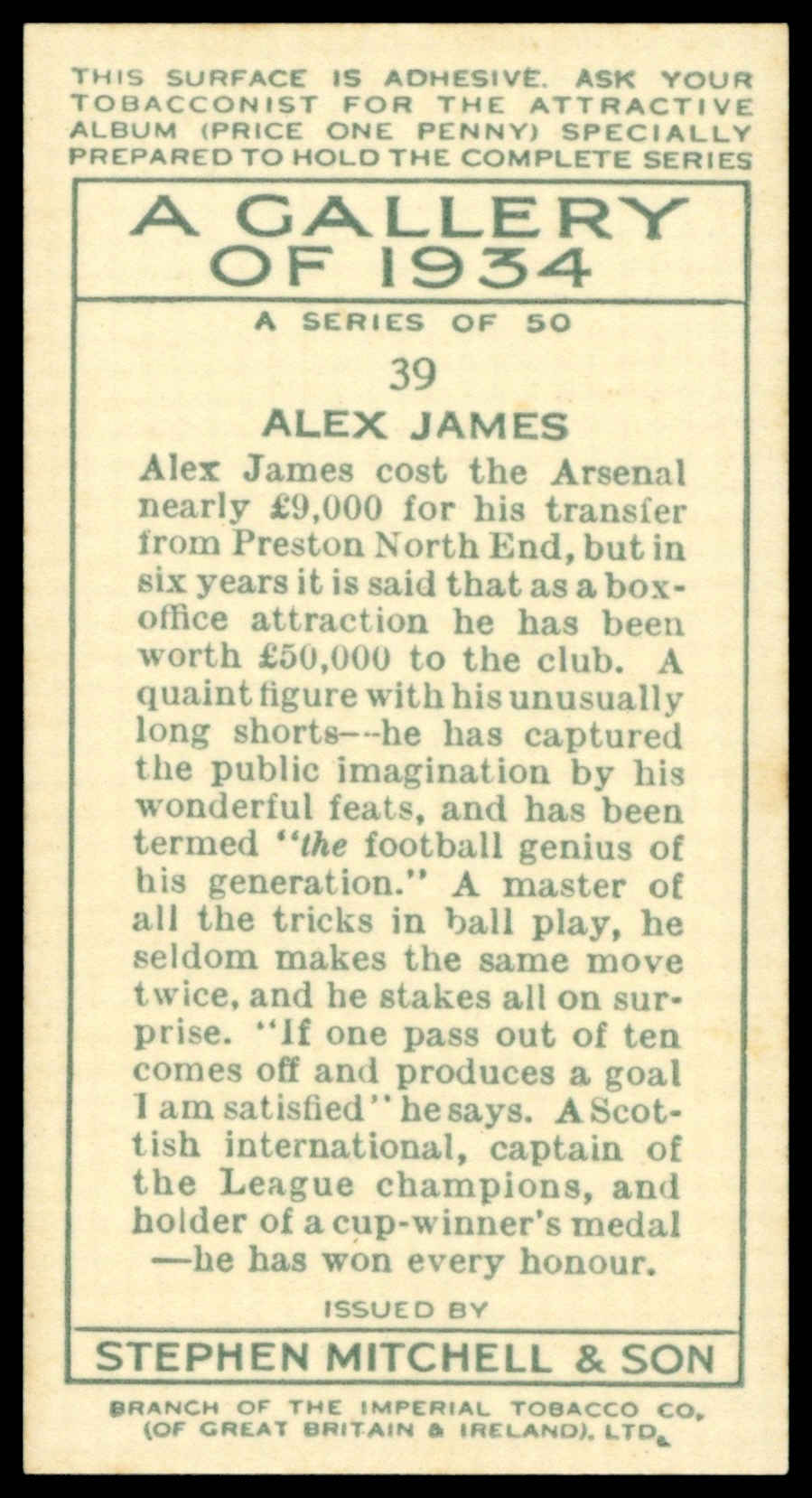 Mitchell - 'A Gallery of 1934' (1935) - Alex James Mitchell - 'A Gallery of 1934' (1935) - Alex James