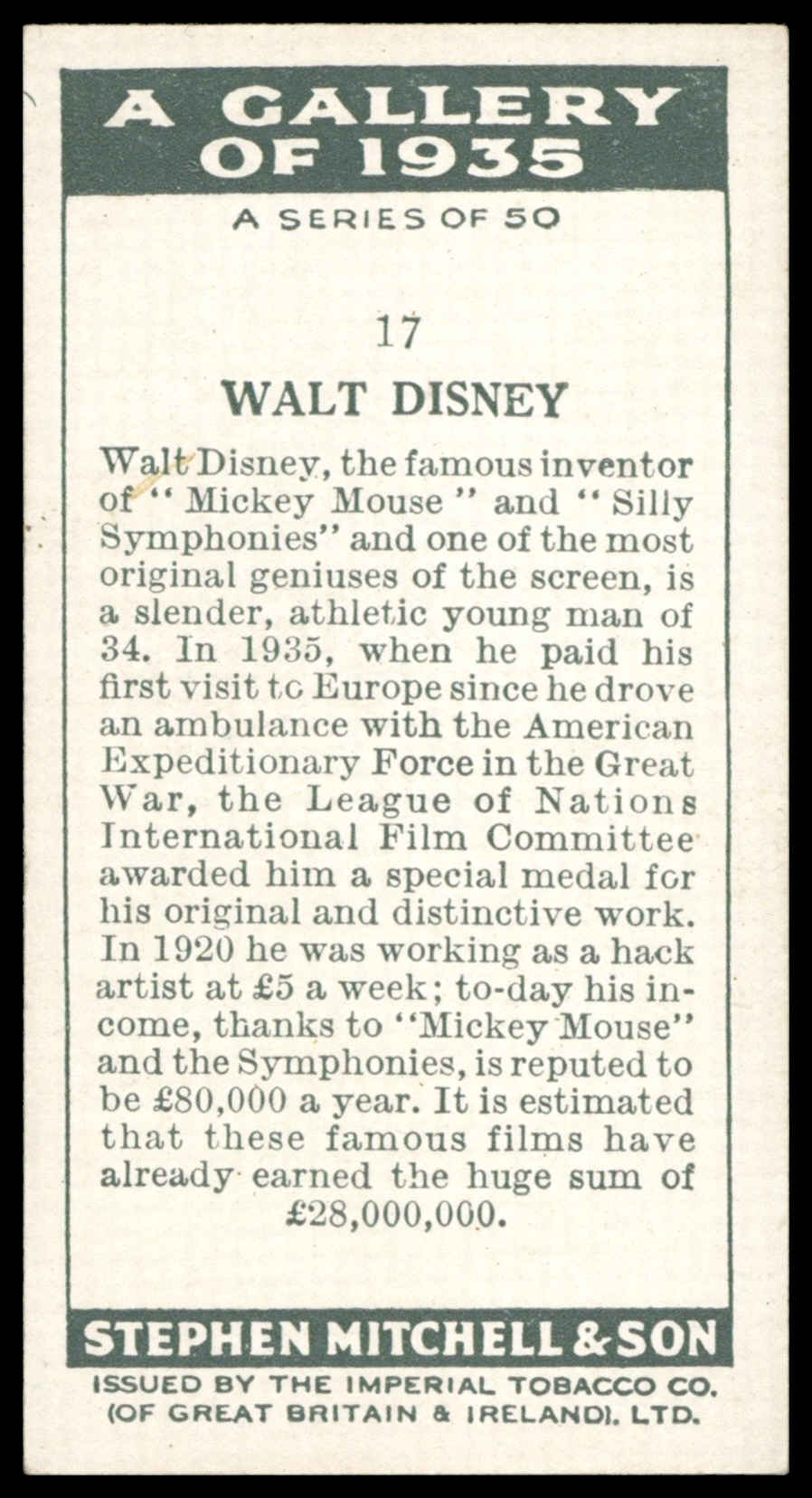 Mitchell - Walt Disney - 'A Gallery of 1935' - (1936) Mitchell - Walt Disney - 'A Gallery of 1935' - (1936)