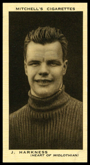 Mitchell - 'Scottish Footballers' (1934) - #17 - J. Harkness (Heart of Midlothian)