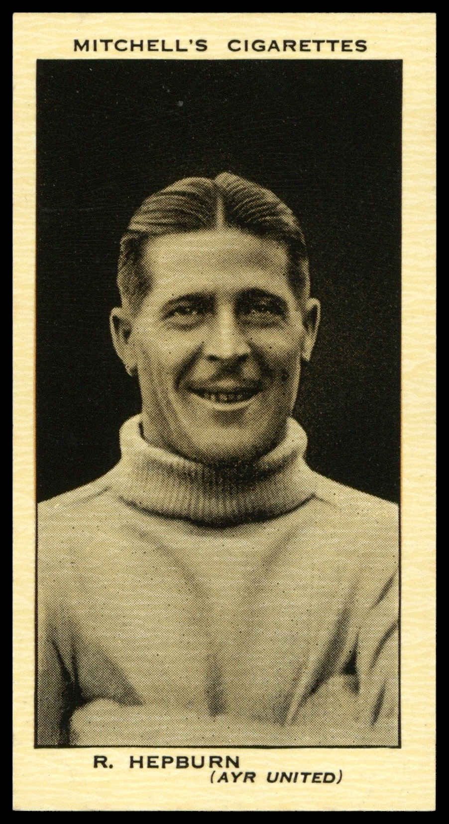 Mitchell - 'Scottish Footballers' (1934) - #18 - R. Hepburn (Ayr United) Mitchell - 'Scottish Footballers' (1934) - #18 - R. Hepburn (Ayr United)