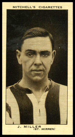 Mitchell - 'Scottish Footballers' (1934) - #33 - J. Miller (St. Mirren)