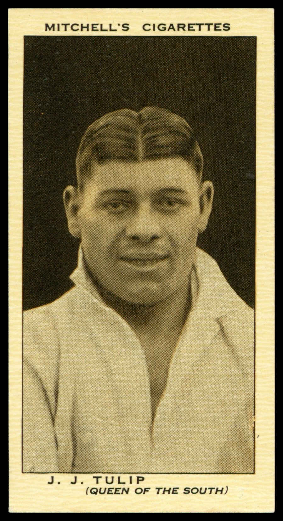 Mitchell - 'Scottish Footballers' (1934) - #46 - J.J. Tulip (Queen of the South) Mitchell - 'Scottish Footballers' (1934) - #46 - J.J. Tulip (Queen of the South)