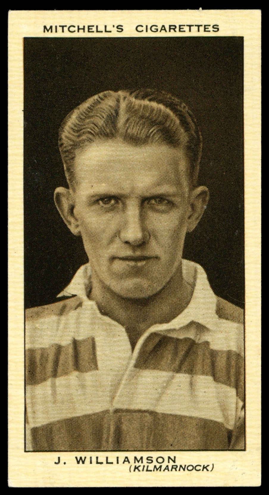 Mitchell - 'Scottish Footballers' (1934) - #49 - J. Williamson (Kilmarnock) Mitchell - 'Scottish Footballers' (1934) - #49 - J. Williamson (Kilmarnock)