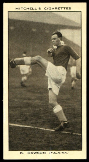 Mitchell - 'Scottish Football Snaps' (1935) - #11 - K. Dawson (Falkirk)