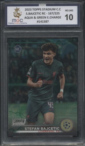 2023 Topps Stadium Club Green - Rookie Card Stefan Bajcetic 167/225 Graded MGC-10