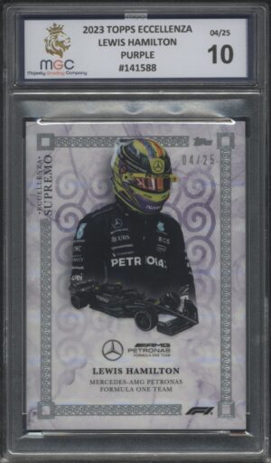 2023 Topps Eccellenza Purple -  Lewis Hamilton 04/25 Graded MGC-10
