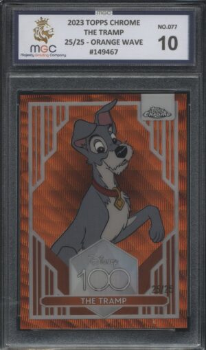 2023 Topps Disney 100 Orange Wave - Chrome The Tramp 25/25 Graded MGC-10