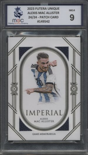 2023 Futera Unique Match Worn Patch -  Alexis Mac Allister 24/24 Graded MGC-9