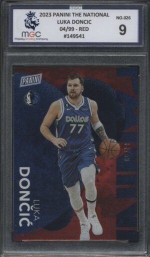 2023 Panini The National Red -  Luka Doncic 04/99 Graded MGC-9