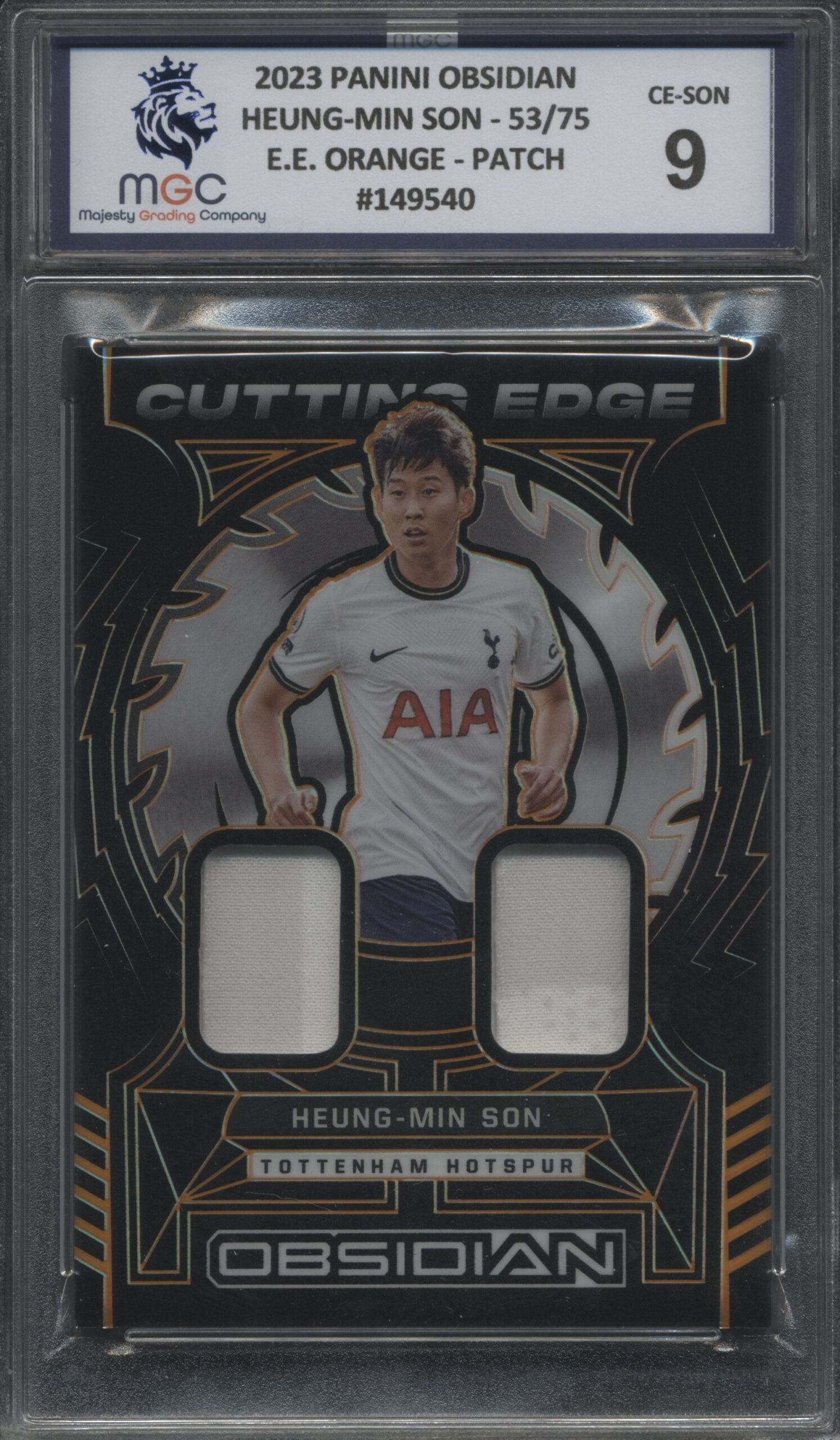 2023 Panini Obsidian Patch - Cutting Edge Heung-Min Son 53/75 Graded MGC-9 2023 Panini Obsidian Patch - Cutting Edge Heung-Min Son 53/75 Graded MGC-9