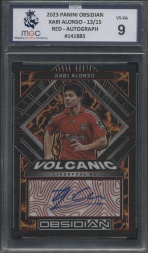 2023 Panini Obsidian Autographed - Volcanic Xabi Alonso 13/15 Graded MGC-9