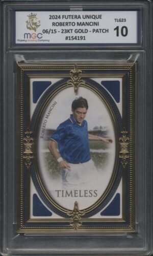 2024 Futera Unique Gold Frame Match Worn Patch -  Roberto Mancini 06/15 Graded MGC-10