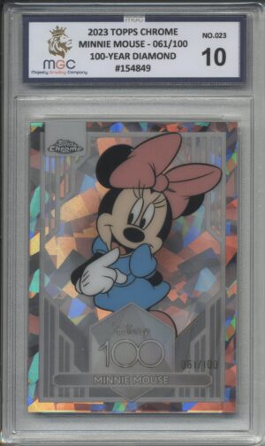 2023 Topps Disney 100 Diamond - Chrome Minnie Mouse 61/100 Graded MGC-10