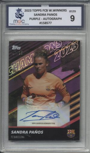 2023 Topps FCB CL Winners Purple - Auto Sandra Panos 07/25