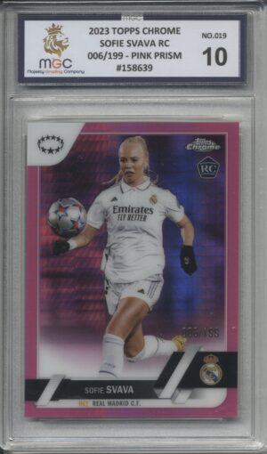 2023 Topps Champions League Pink Prism - Chrome Sofie Svava RC 006/199