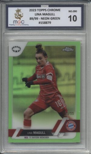 2023 Topps Champions League Neon Green - Chrome Lina Magull 89/99