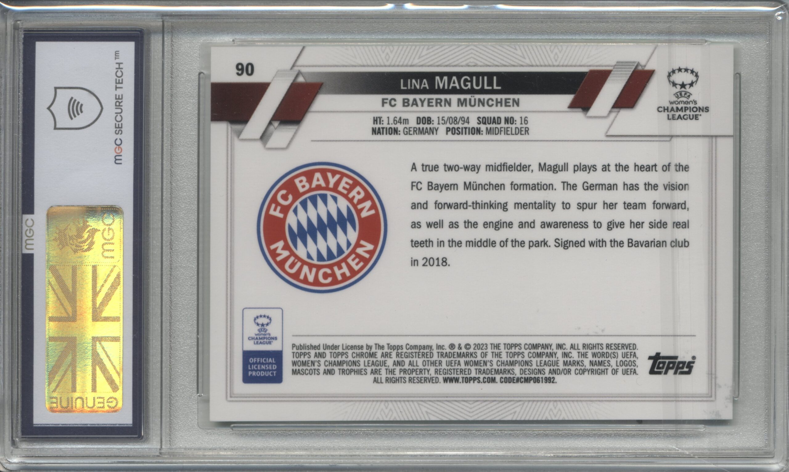 2023 Topps Champions League Neon Green - Chrome Lina Magull 89/99 2023 Topps Champions League Neon Green - Chrome Lina Magull 89/99