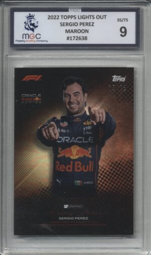 2022 Topps Lights Out Maroon -  Segio Perez 35/75 Graded MGC-9