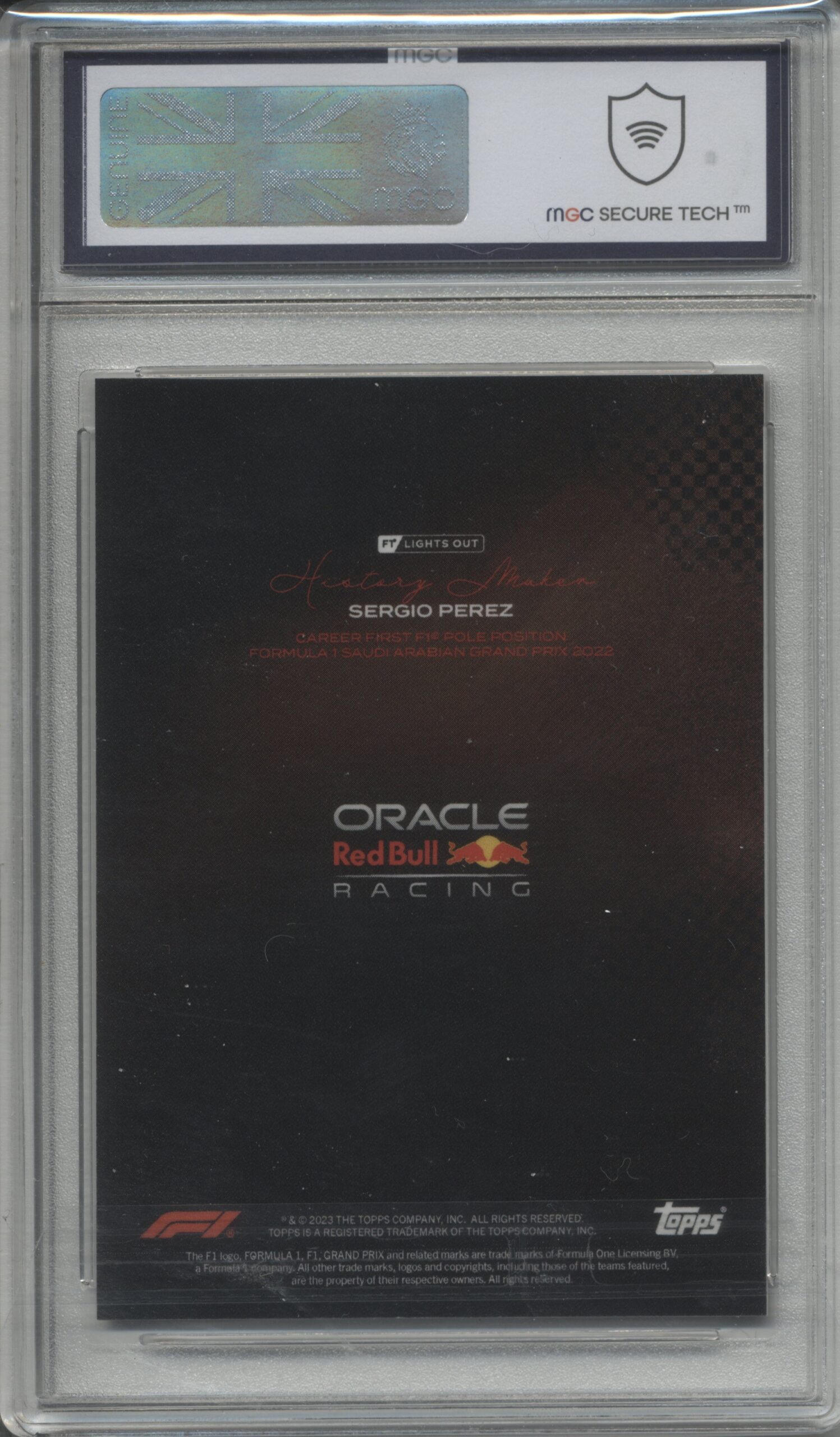 2022 Topps Lights Out Maroon - Segio Perez 35/75 Graded MGC-9 2022 Topps Lights Out Maroon - Segio Perez 35/75 Graded MGC-9
