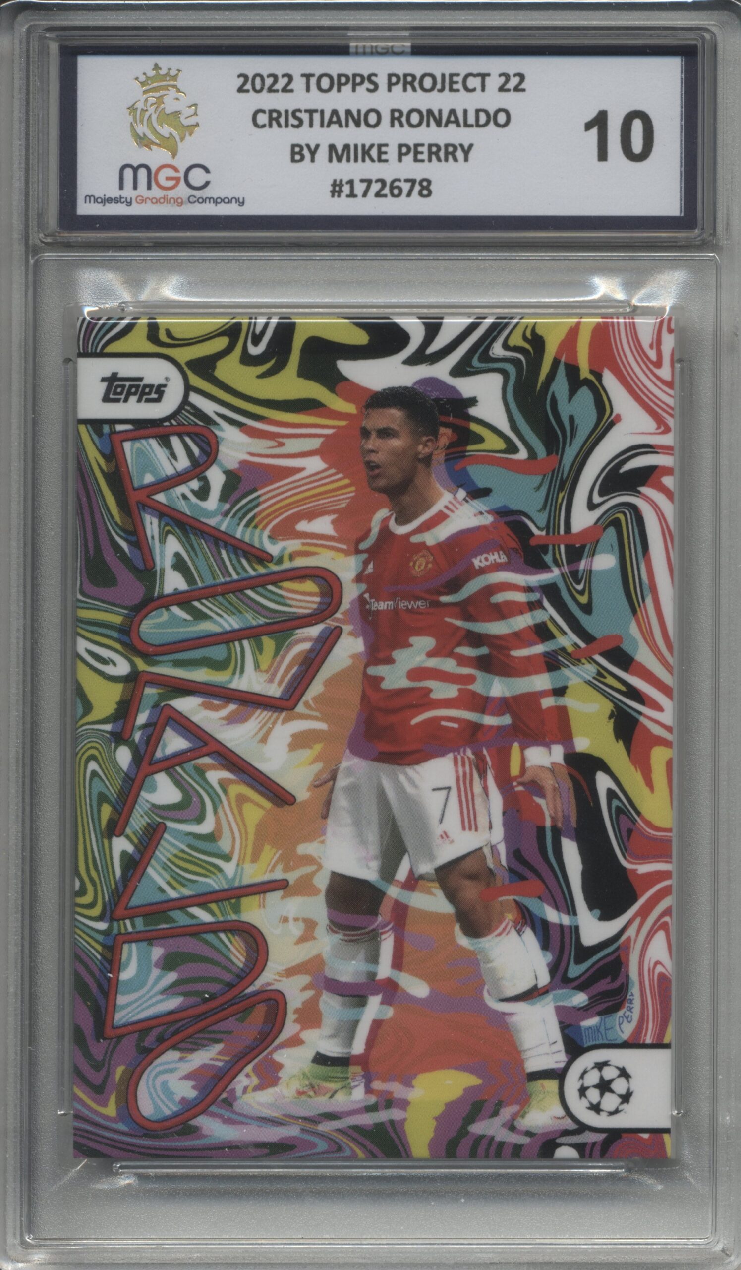 2022 Topps Project 22 - Cristiano Ronaldo by Mike Perry Graded MGC-10 2022 Topps Project 22 - Cristiano Ronaldo by Mike Perry Graded MGC-10