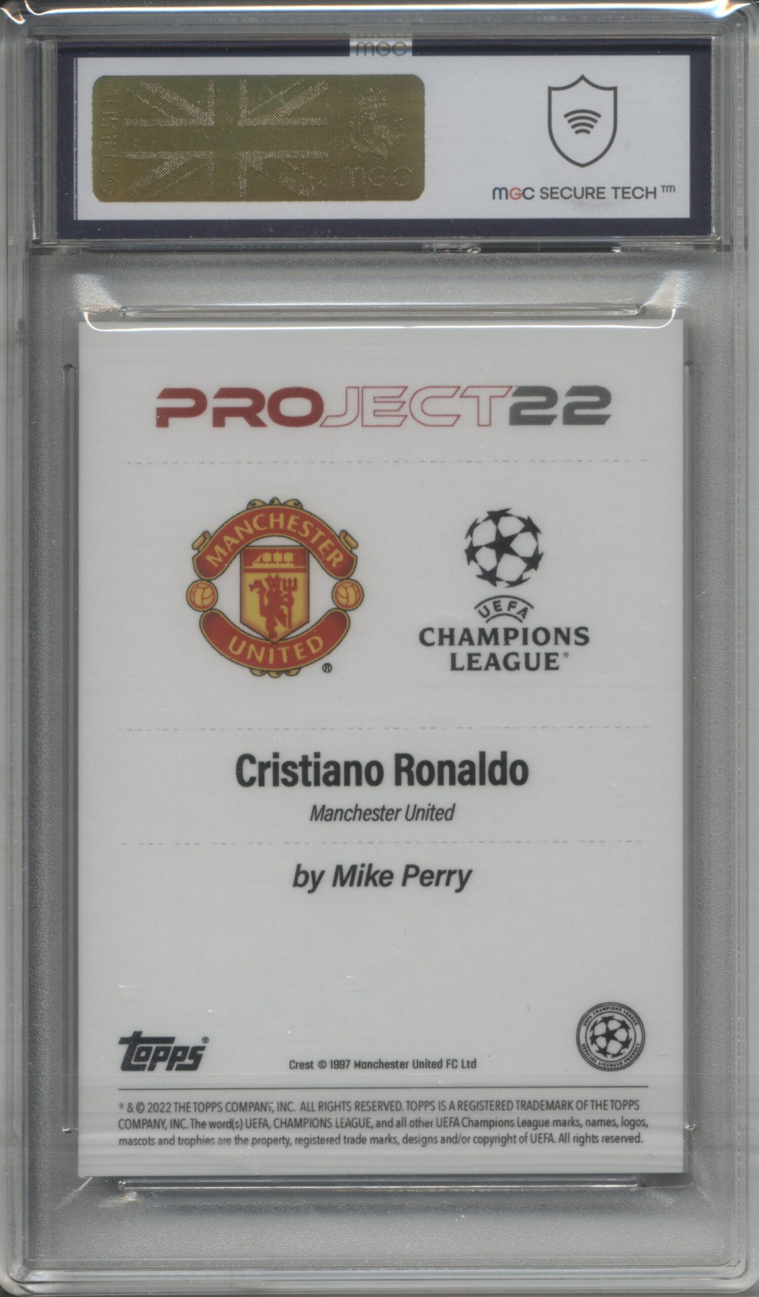 2022 Topps Project 22 - Cristiano Ronaldo by Mike Perry Graded MGC-10 2022 Topps Project 22 - Cristiano Ronaldo by Mike Perry Graded MGC-10