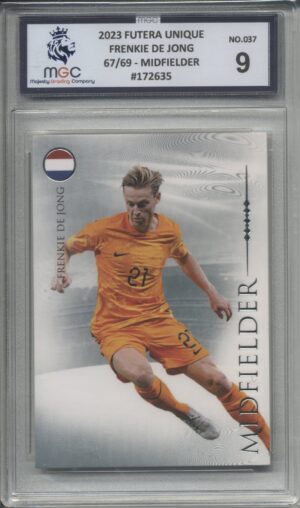 2023 Futera Unique Midfielder -  Frenkie De Jong 67/69 Graded MGC-9