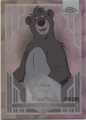 2023 Topps Disney 100 Chrome - Pink Baloo (Jungle Book) 129/399
