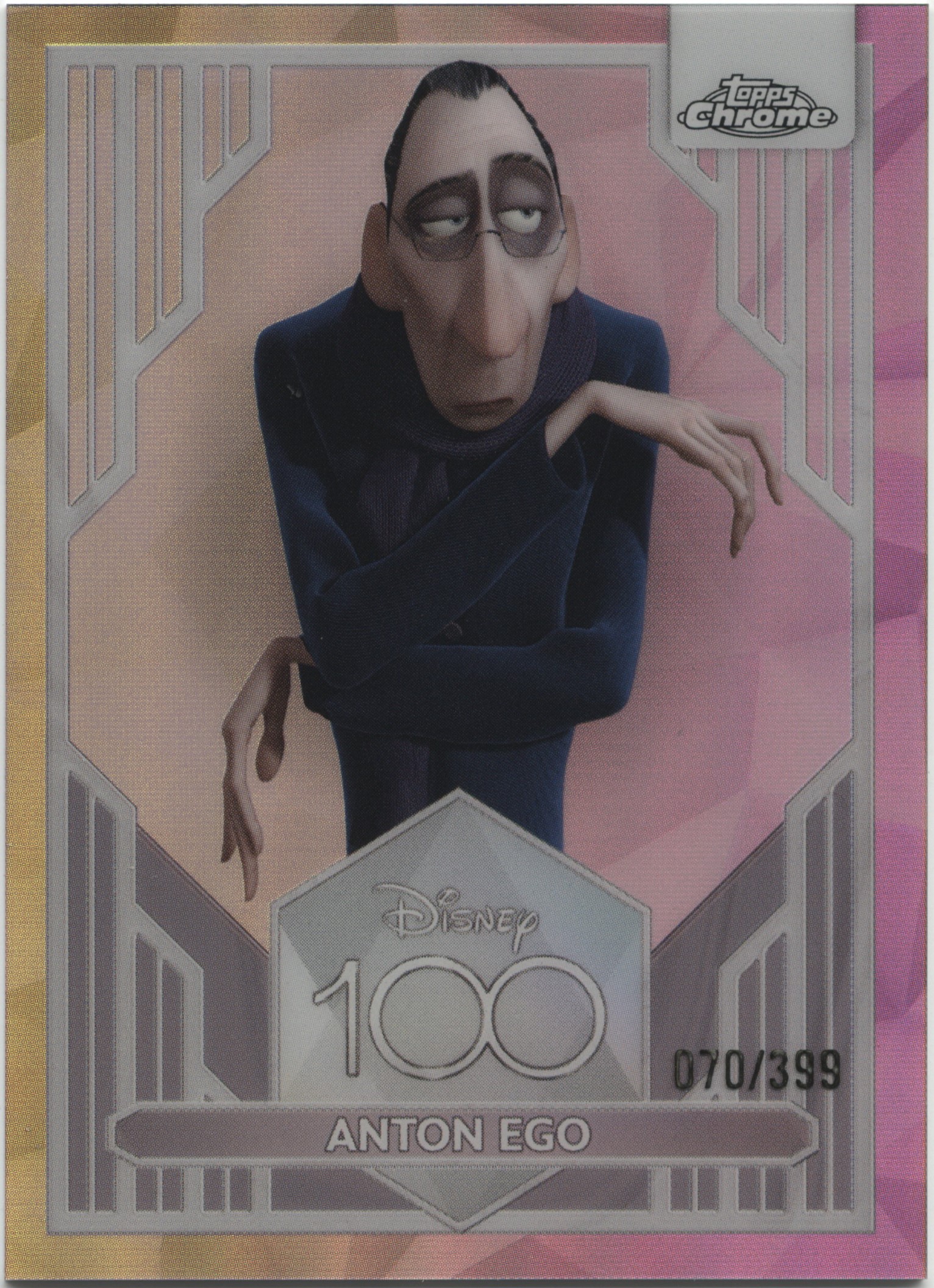 2023 Topps Disney 100 Chrome – Pink Anton Ego (Ratatouille) 70/399