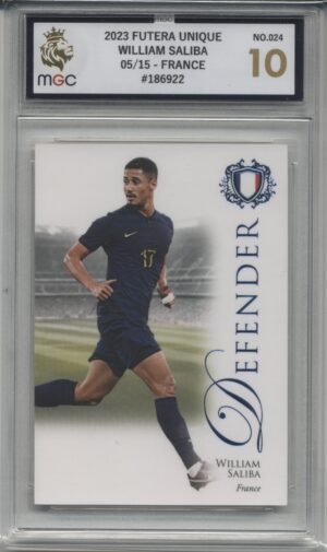 2023 Futera Unique  Blue William Saliba France 05/15 Graded MGC-10