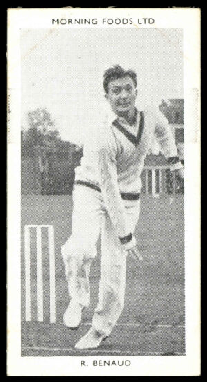 Morning Foods - 'Test Cricketers' #10 - R. Benaud (New South Wales) (1953) Morning Foods - 'Test Cricketers' #10 - R. Benaud (New South Wales) (1953)