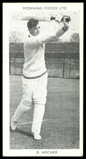 Morning Foods - 'Test Cricketers' #16 - R.G. Archer (Queensland) (1953) Morning Foods - 'Test Cricketers' #16 - R.G. Archer (Queensland) (1953)