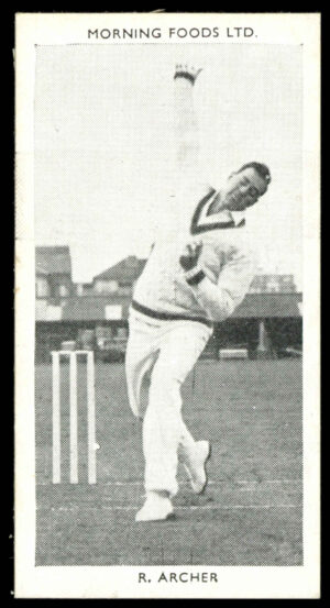 Morning Foods - 'Test Cricketers' #19 - R.G. Archer (Queensland) (1953) Morning Foods - 'Test Cricketers' #19 - R.G. Archer (Queensland) (1953)