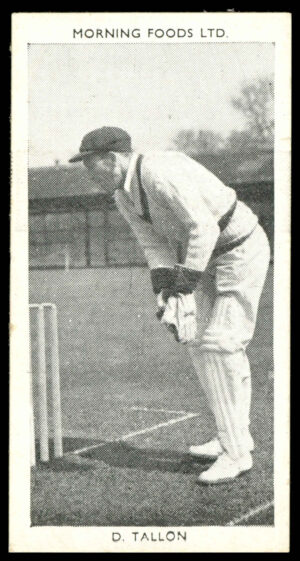 Morning Foods - 'Test Cricketers' #24 - D. Tallon (Queensland) (1953) Morning Foods - 'Test Cricketers' #24 - D. Tallon (Queensland) (1953)
