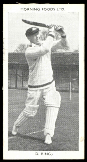 Morning Foods - 'Test Cricketers' #8 - D.T. Ring (Victoria) (1953) Morning Foods - 'Test Cricketers' #8 - D.T. Ring (Victoria) (1953)
