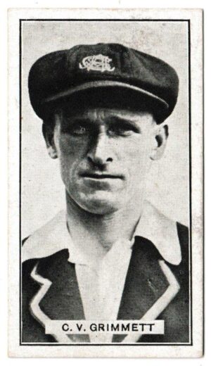 Morris  (B) - 'Australian Cricketers' (1925) - Card #14 - C.V. Grimmett (South Australia)