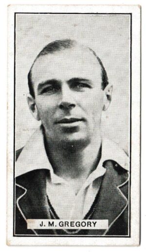 Morris  (B) - 'Australian Cricketers' (1925) - Card #4 - J.M. Gregory (New South Wales)