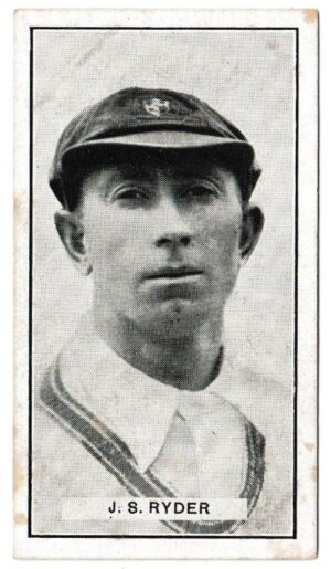 Morris  (B) - 'Australian Cricketers' (1925) - Card #5 - J. Ryder (Victoria)