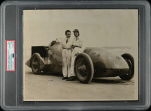 'Malcolm Campbell Sets World Speed Record at Daytona Beach' (1928) - PSA Type I Photo