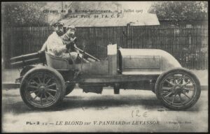 Real Photo - 'Grand Prix de l'A.C.F - Le Blond in a Panhard Levassor' (1907) - Unused Postcard