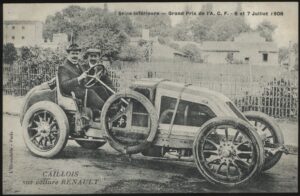 Real Photo - 'Grand Prix de l'A.C.F - Caillois in a Renault' (1908) - Unused Postcard