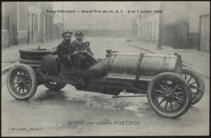 L'Hirondelle - 'Grand Prix de l'A.C.F Siene-Inferieure - Simon in a Porthos' (1908) - Unused Postcard