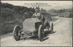 L'Hirondelle - 'Grand Prix de l'A.C.F Siene-Inferieure - Lancia in a FIAT' (1908) - Unused Postcard
