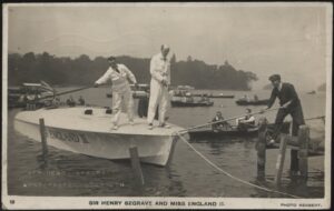 Real Photo - 'Sir Henry Seagrave and Miss England II' (1930) - Used Postcard Real Photo - 'Sir Henry Seagrave and Miss England II' (1930) - Used Postcard