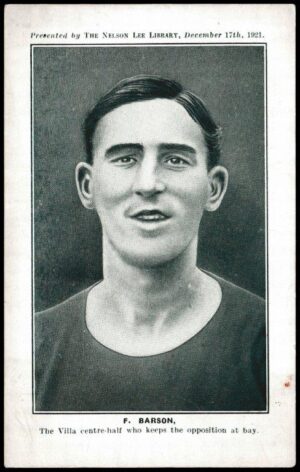 Nelson Lee - 'Footballers' (1921) - Frank Barson (Aston Villa)