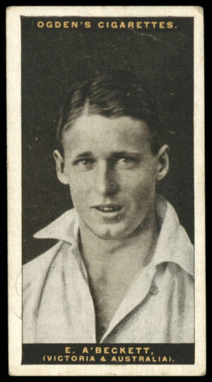 Ogden's - 'Australian Test Cricketers 1928-29' (1928) - #1 - E. A'Beckett (Victoria)