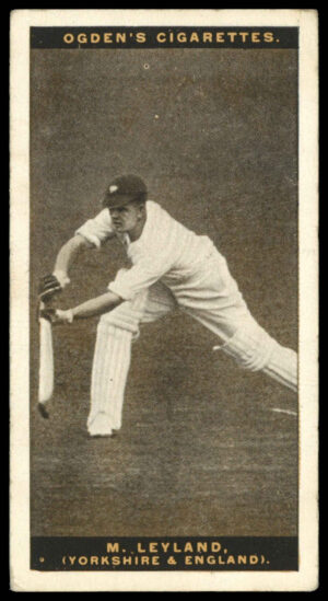 Ogden's - 'Australian Test Cricketers 1928-29' (1928) - #22 - M. Leyland (Yorkshire)